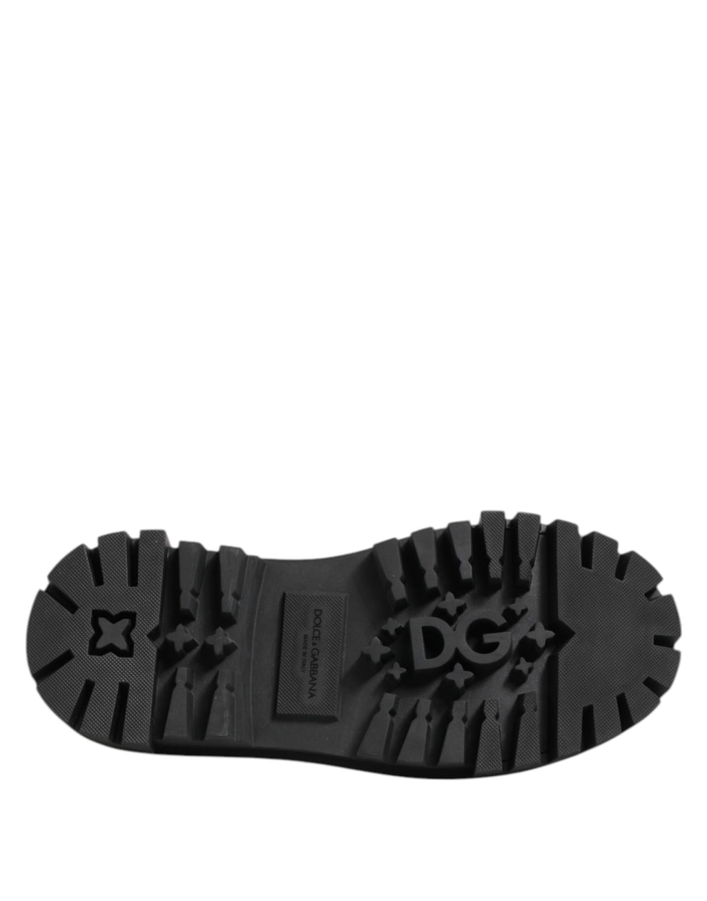 Dolce & Gabbana Black Patent Leather Trekking Derby Shoes