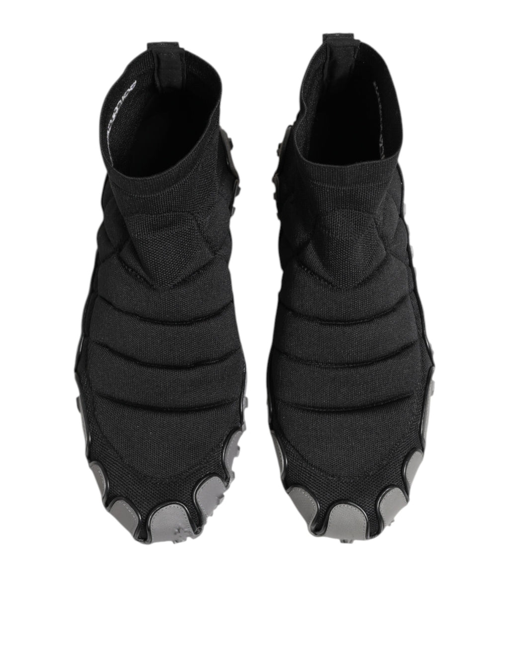 Dolce & Gabbana Black Slip On Ankle Sock Sneakers Shoes