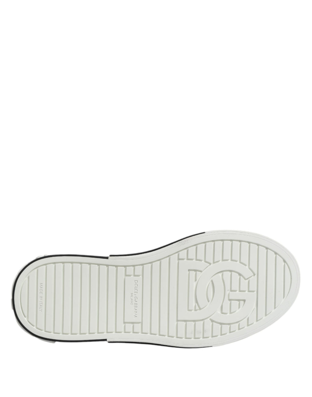 Dolce & Gabbana White Dotted Leather Slip On Men Sneakers Shoes