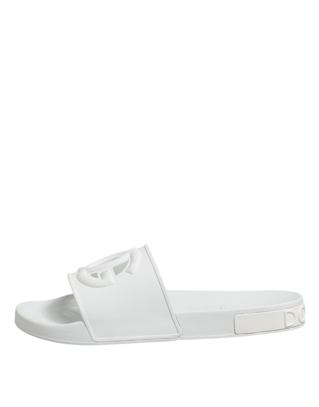 Dolce & Gabbana White Rubber Sandals Slides Beachwear Shoes