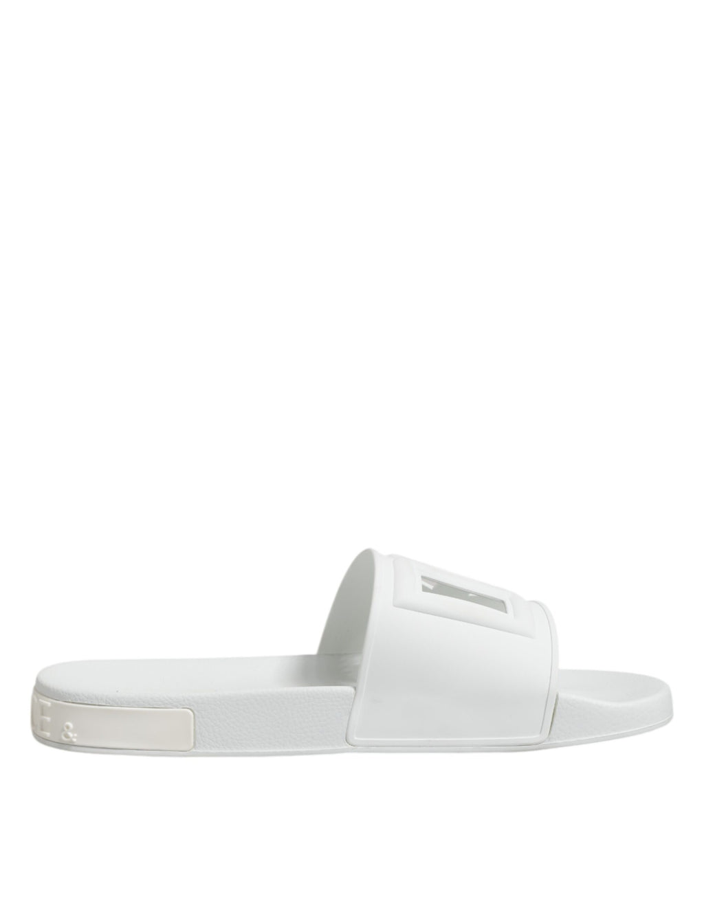 Dolce & Gabbana White Rubber Sandals Slides Beachwear Shoes