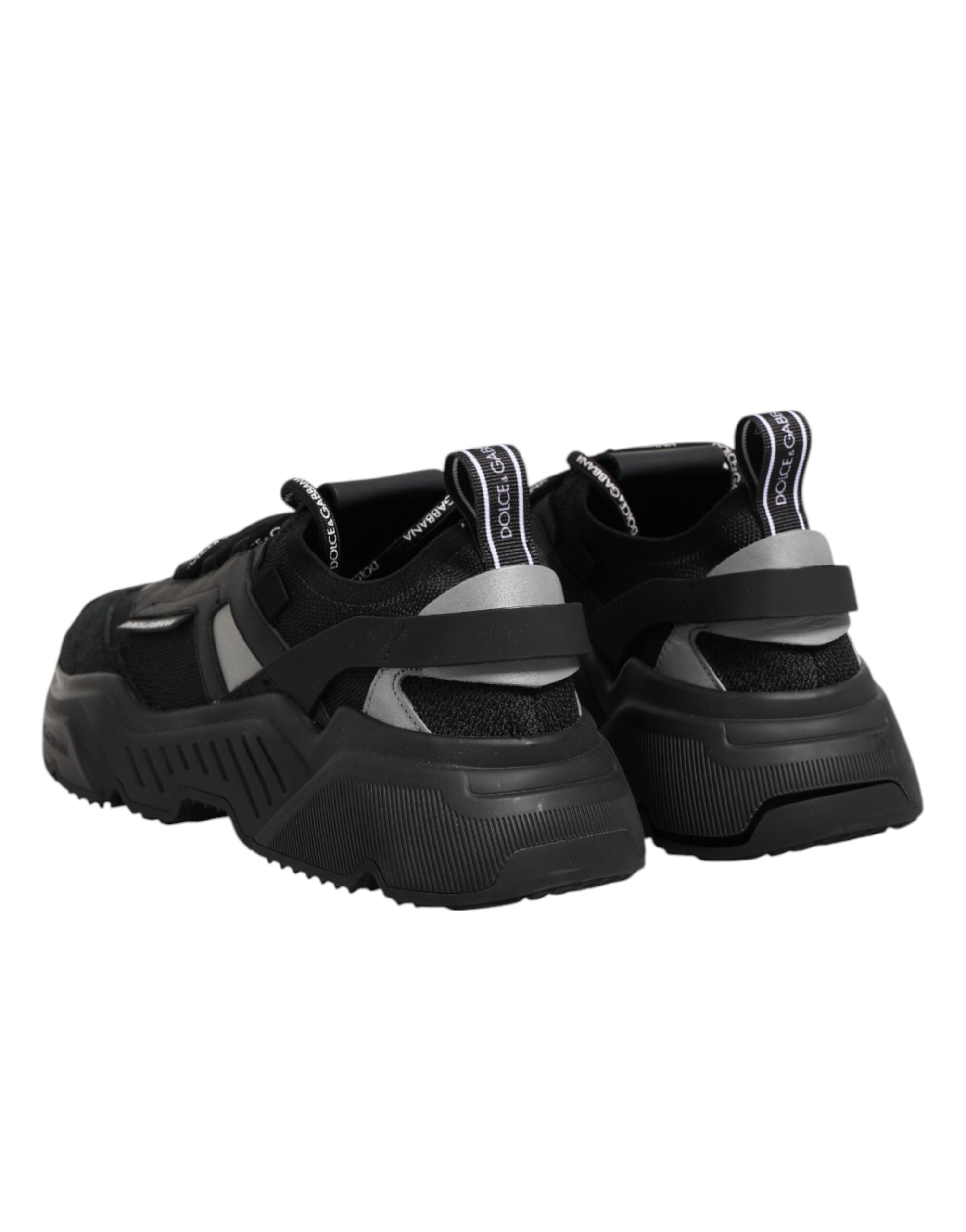 Dolce & Gabbana Black Leather Daymaster Low Top Sneakers Shoes