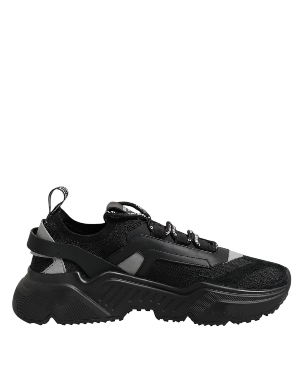 Dolce & Gabbana Black Leather Daymaster Low Top Sneakers Shoes