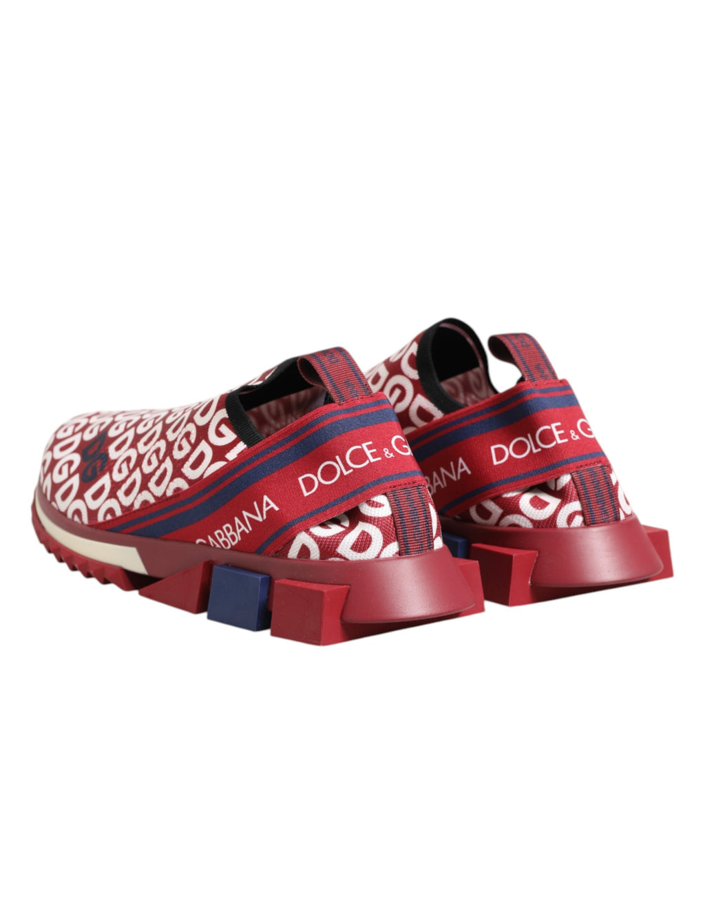 Dolce & Gabbana Red White Sorrento DG Mania Sneakers Shoes