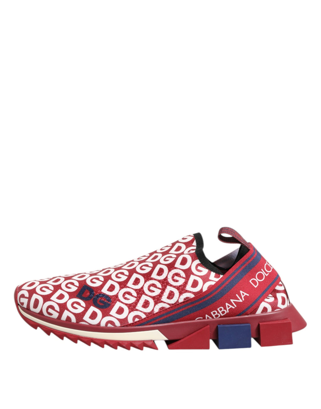 Dolce & Gabbana Red White Sorrento DG Mania Sneakers Shoes