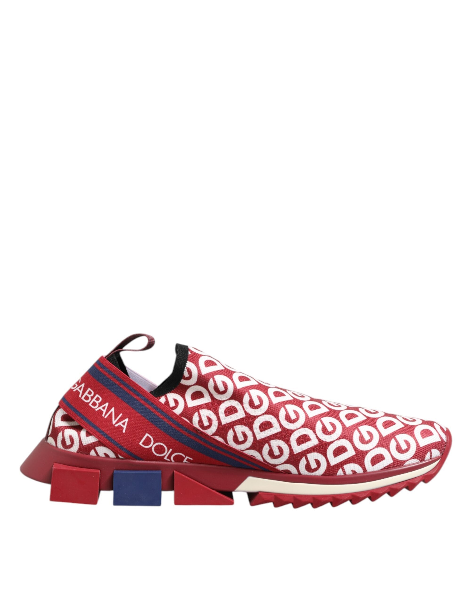 Dolce & Gabbana Red White Sorrento DG Mania Sneakers Shoes