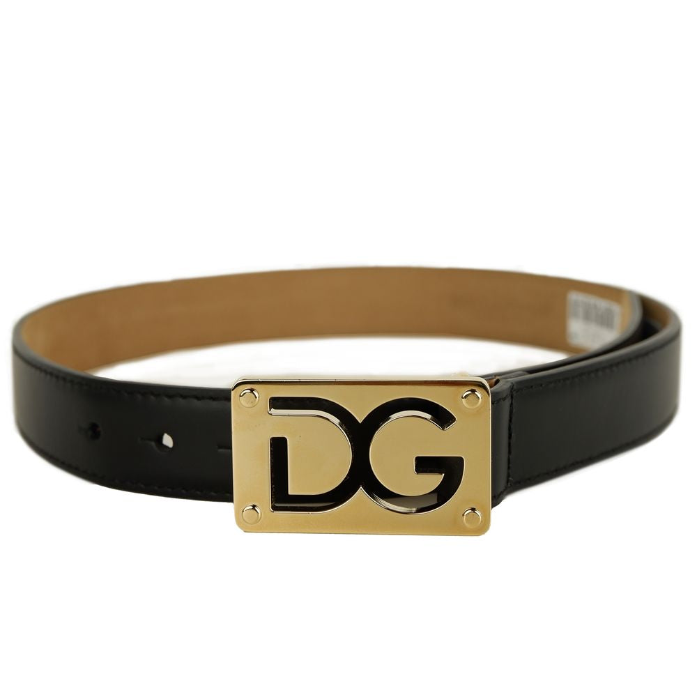 Dolce & Gabbana Black Calfskin Women Belt
