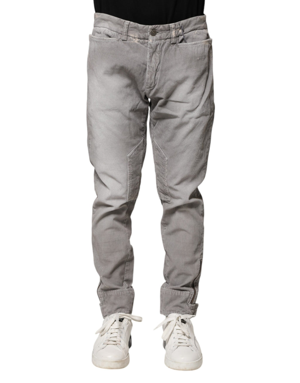 Balmain Light Gray Washed Skinny Fit Men Denim Jeans