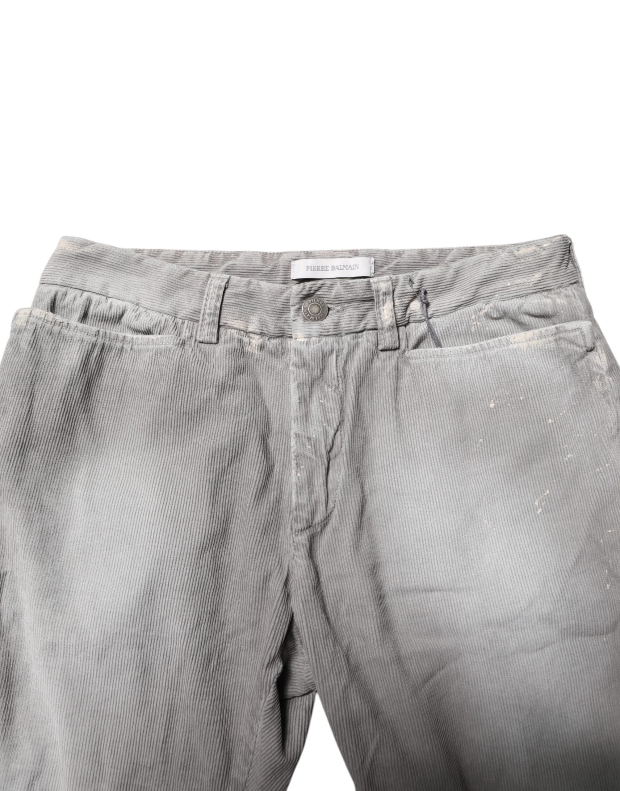 Balmain Light Gray Washed Skinny Fit Men Denim Jeans