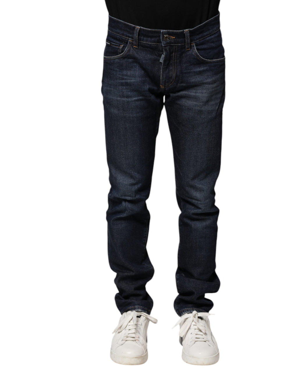 Dolce & Gabbana Dark Blue Cotton Skinny Denim Jeans