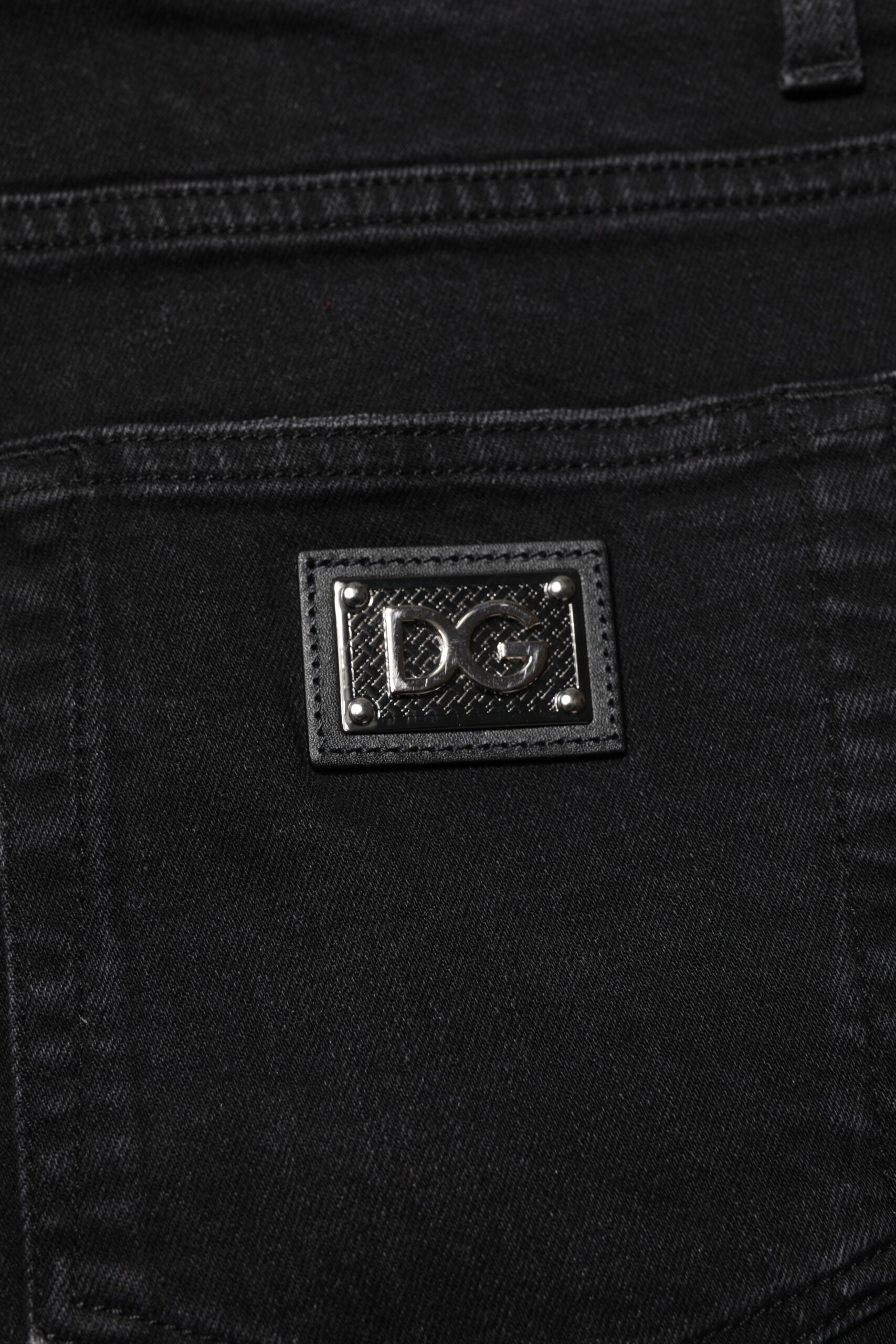 Dolce & Gabbana Black Cotton Skinny Men Denim Jeans