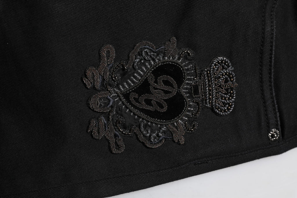 Dolce & Gabbana Black Cotton Skinny Men Denim Jeans