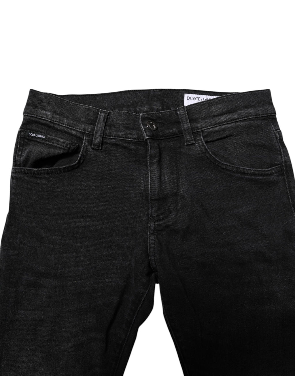 Dolce & Gabbana Black Cotton Skinny Men Denim Jeans