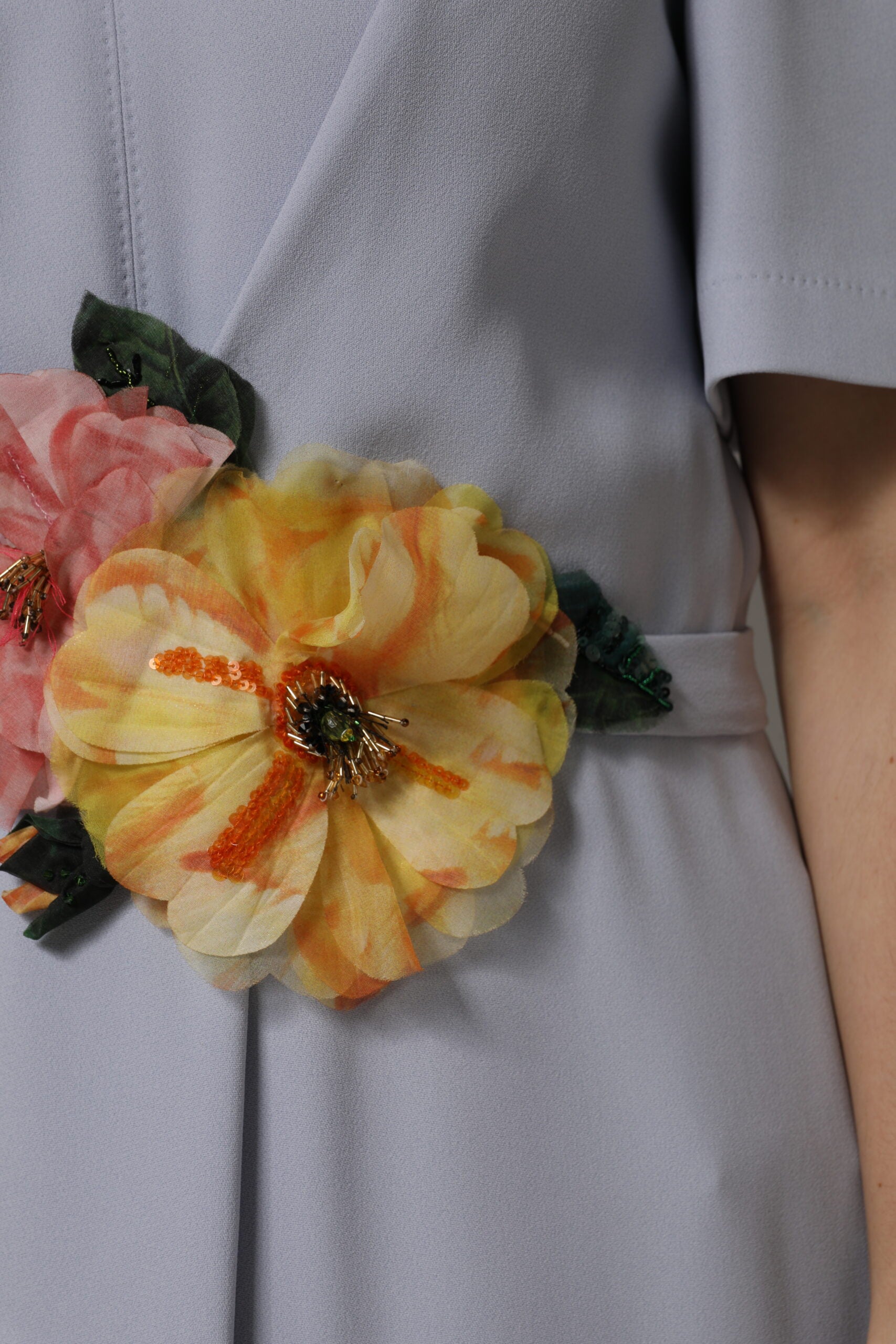 Dolce & Gabbana Gray Viscose ShortSleeve Sheath Midi Dress