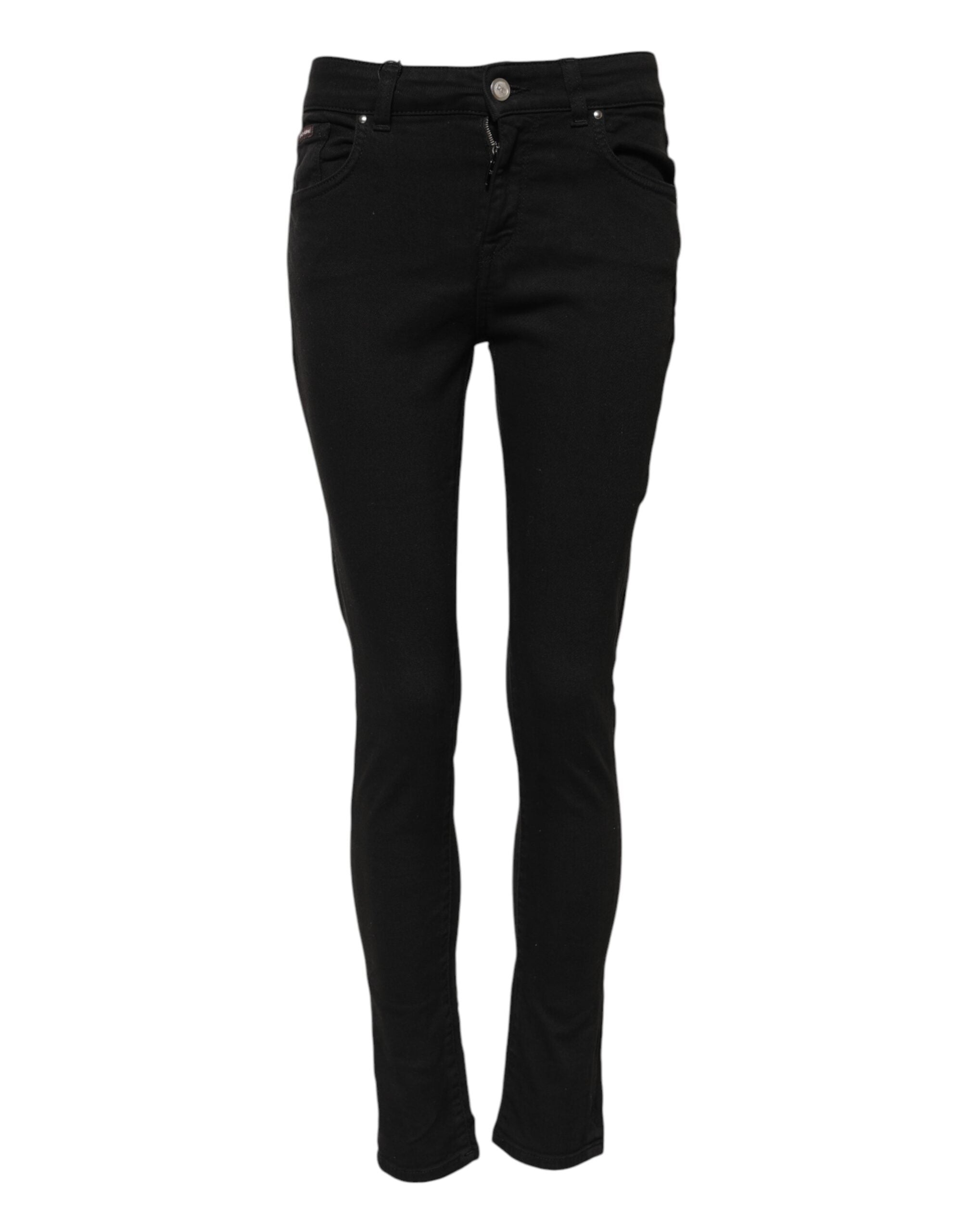 Dolce & Gabbana Black Cotton Skinny Denim Jeans