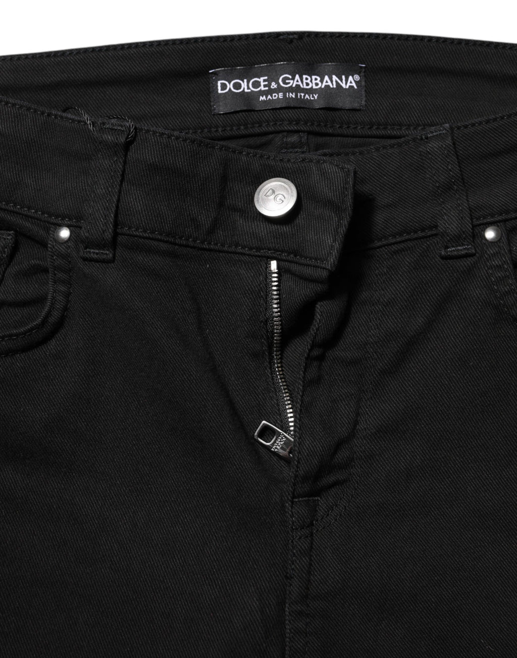 Dolce & Gabbana Black Cotton Skinny Denim Jeans