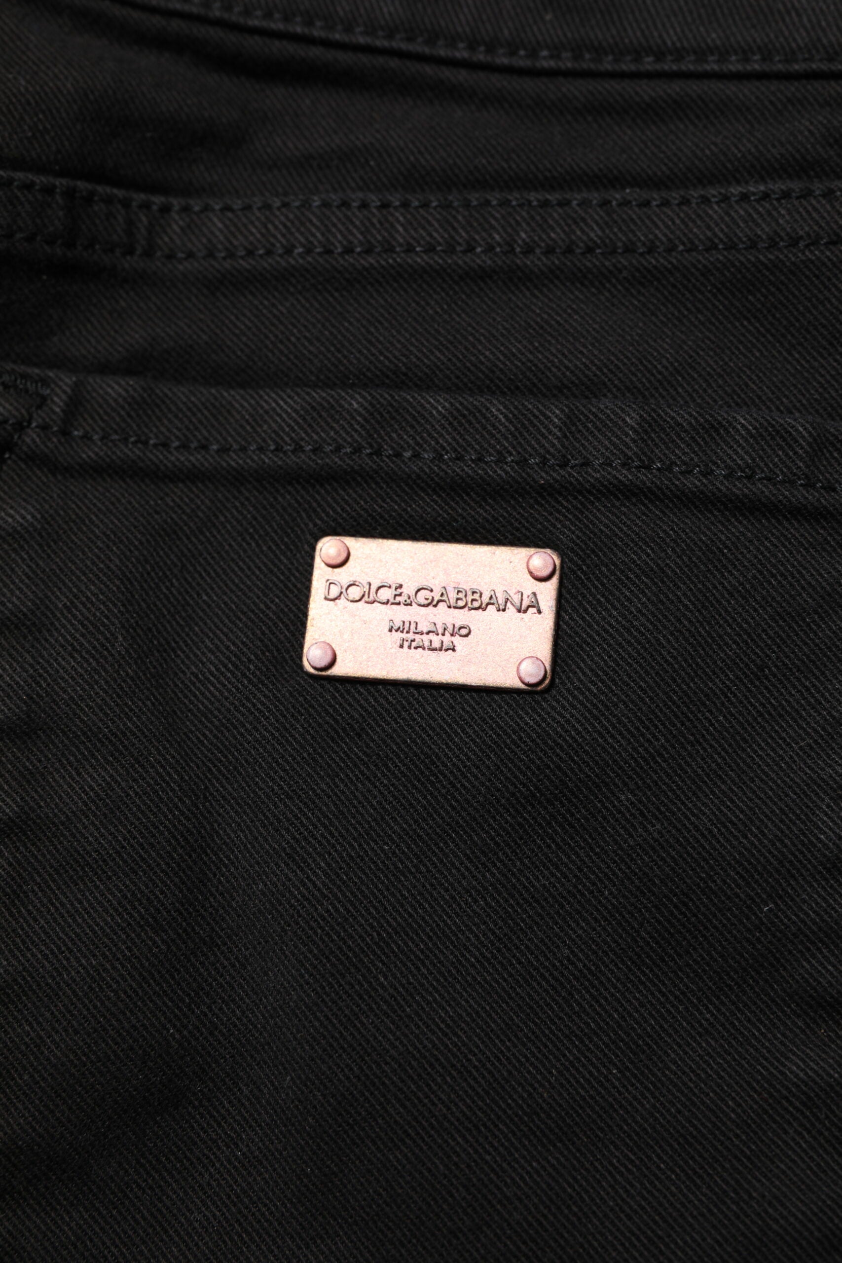 Dolce & Gabbana Black Cotton Skinny Mid Waisted Denim Jeans