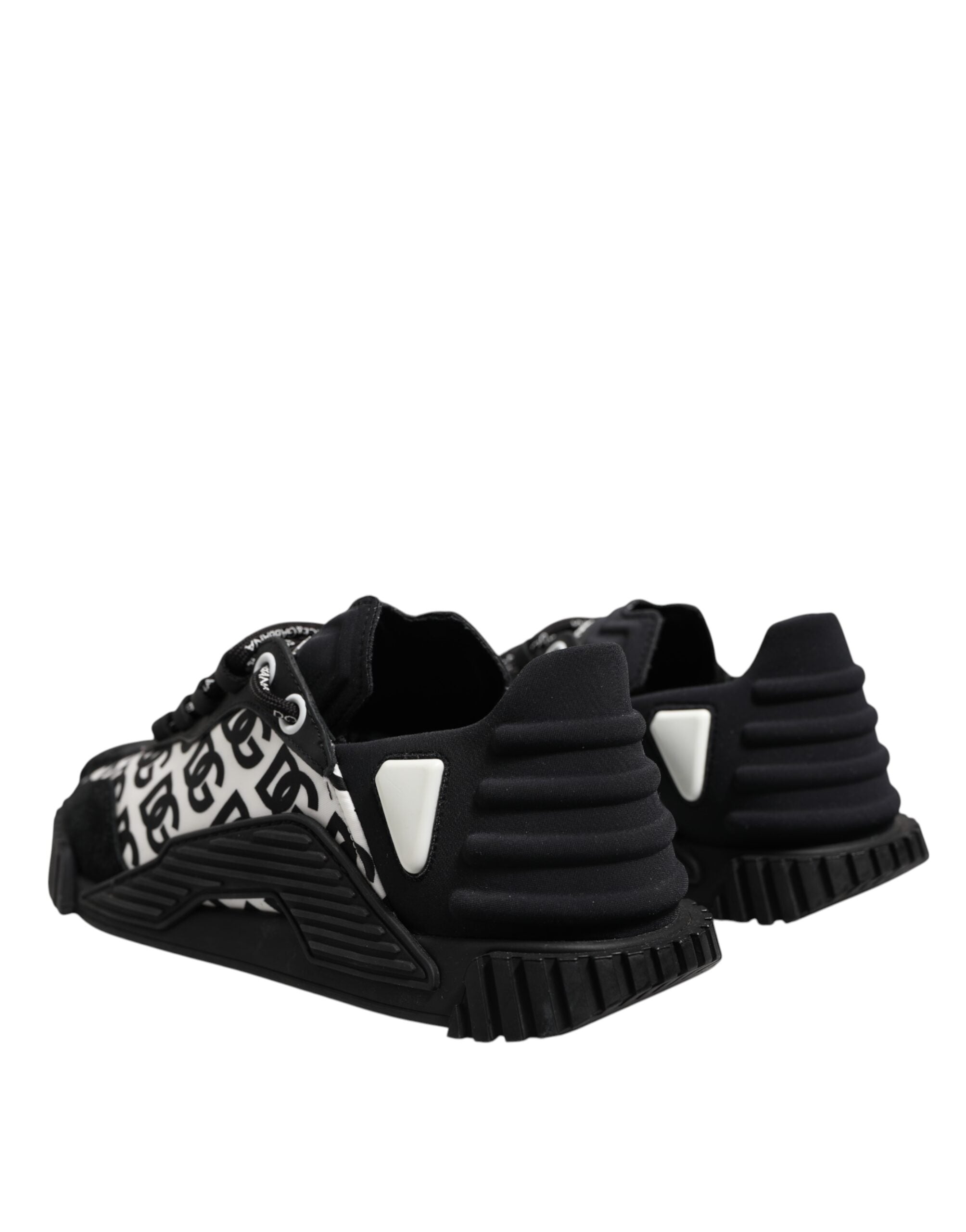 Dolce & Gabbana Black Logo Lace Up Low Top NS1 Sneakers Shoes