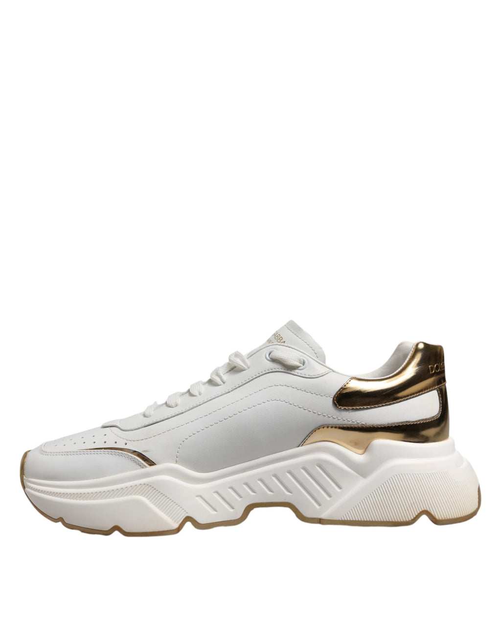 Dolce & Gabbana White Gold Daymaster Low Top Sneakers Shoes