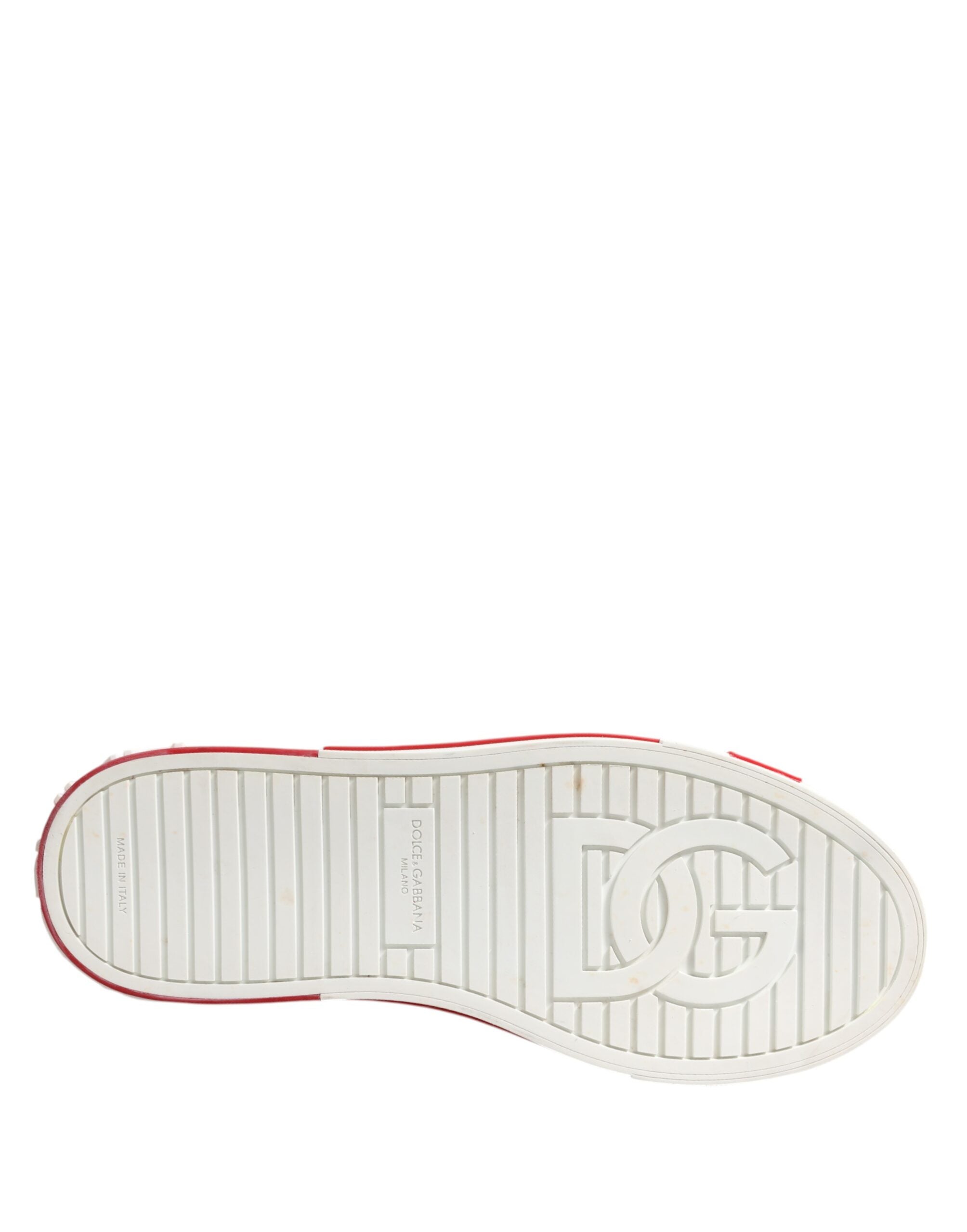 Dolce & Gabbana Red Logo Lace Up Low Top Men Sneakers Shoes