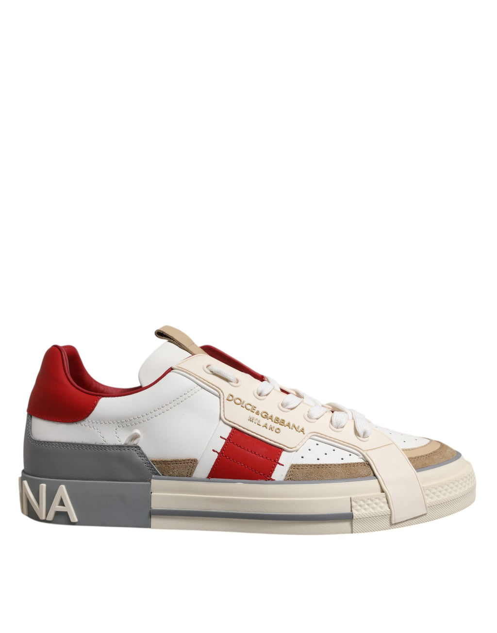 Dolce & Gabbana Multicolor Leather Low Top Sneakers Shoes