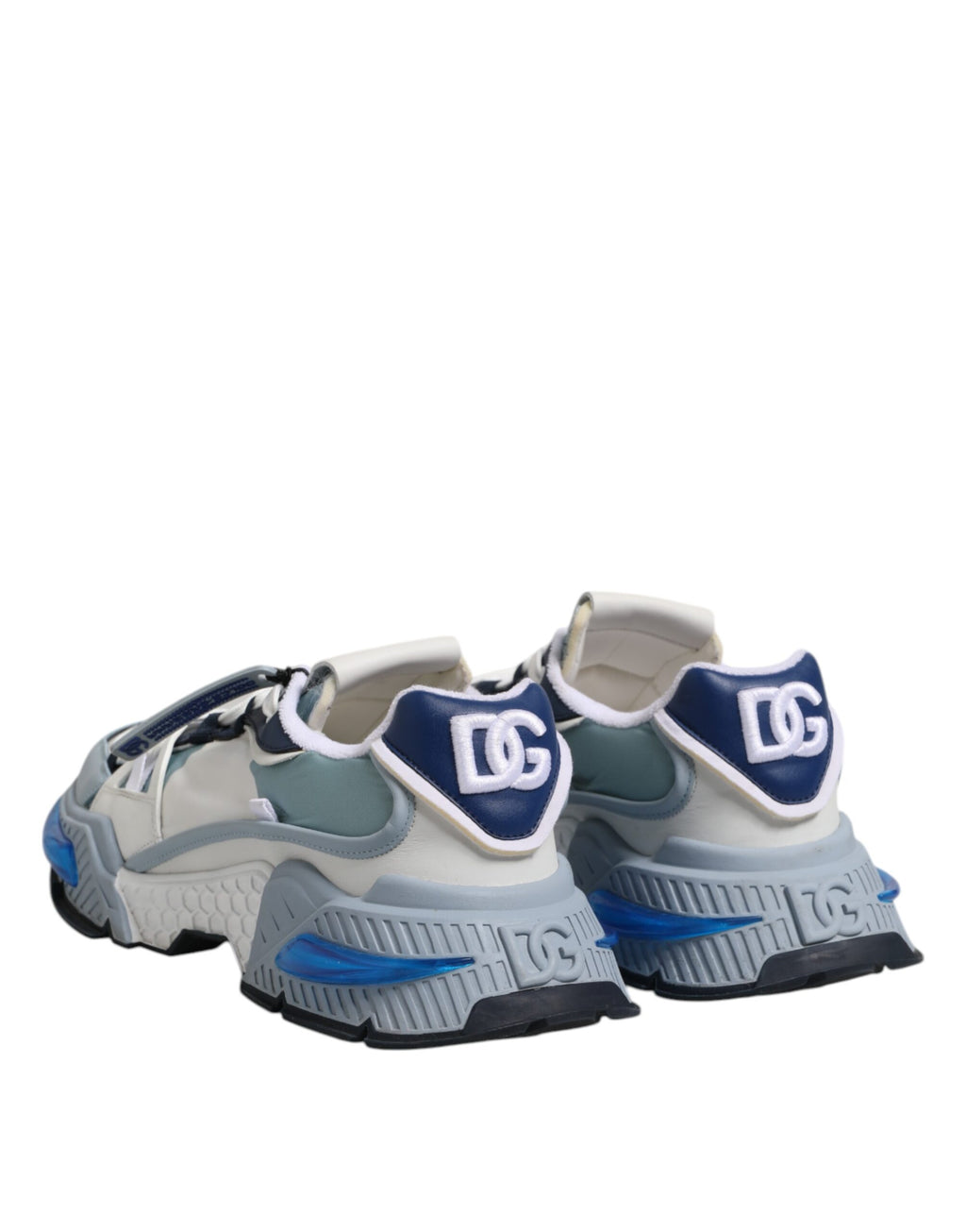 Dolce & Gabbana White Blue Logo Airmaster Men Sneakers Shoes