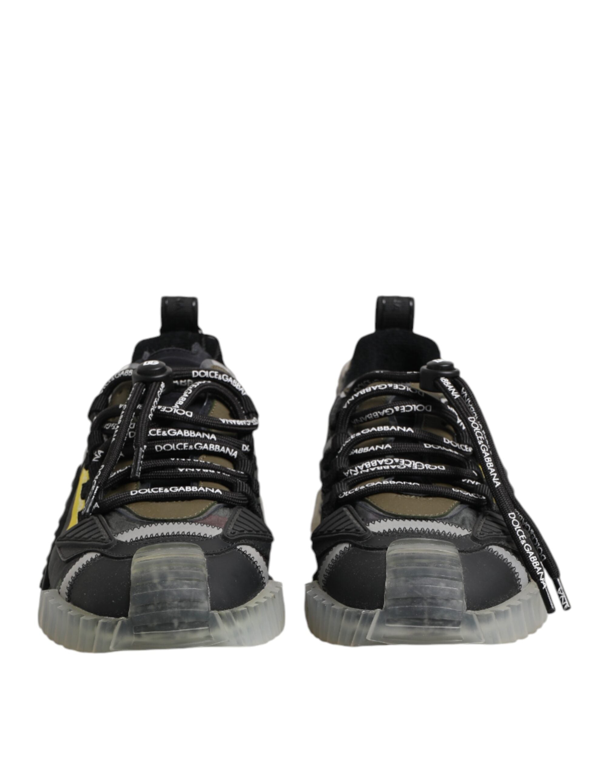 Dolce & Gabbana Black Lace Up Low Top NS1 Sneakers Shoes