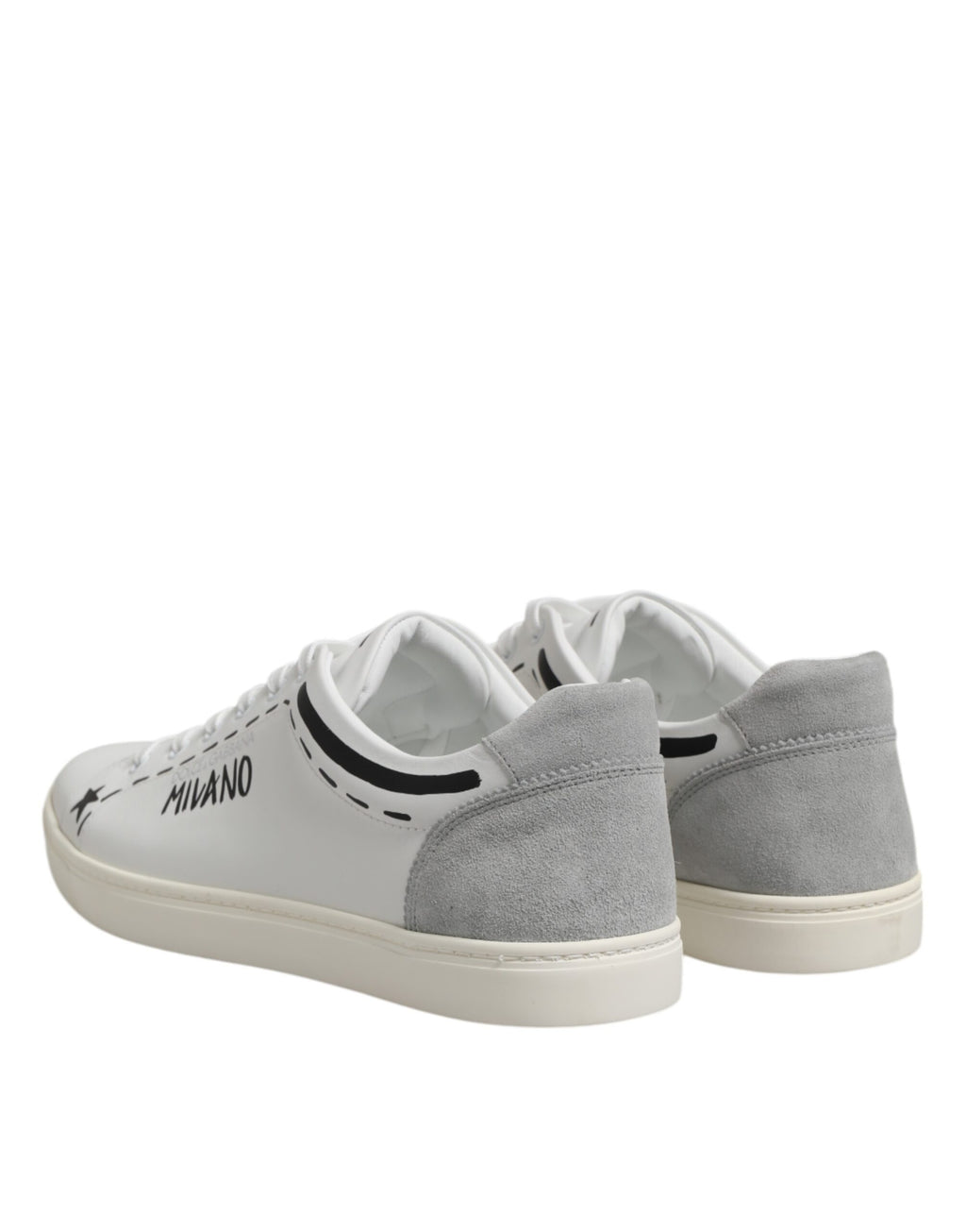 Dolce & Gabbana White Leather MILANO Low Top Sneakers Shoes