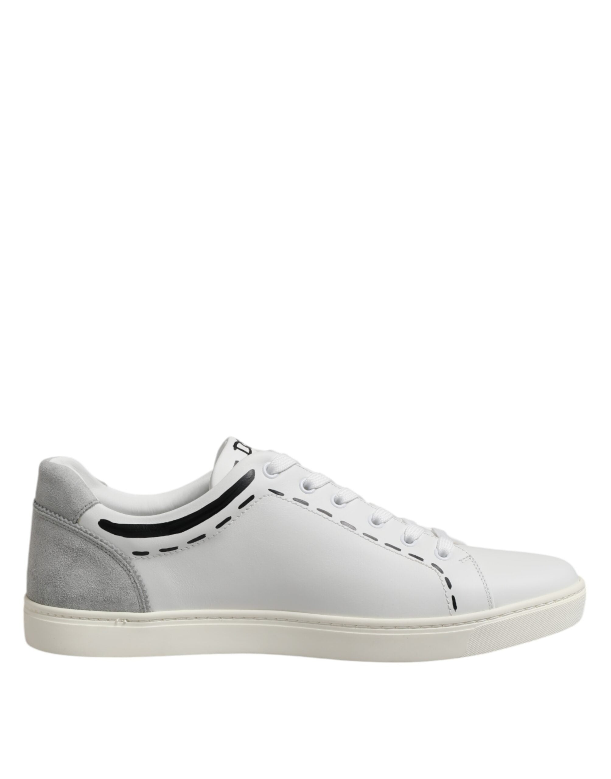 Dolce & Gabbana White Leather MILANO Low Top Sneakers Shoes