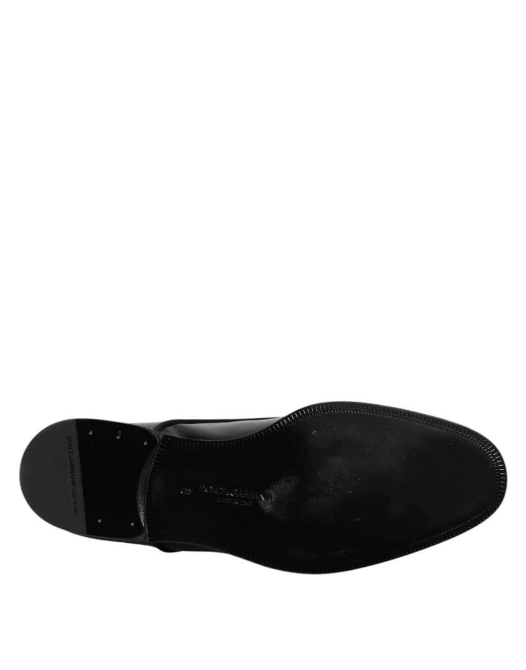 Dolce & Gabbana Black Patent Leather Derby Formal Dress Shoes