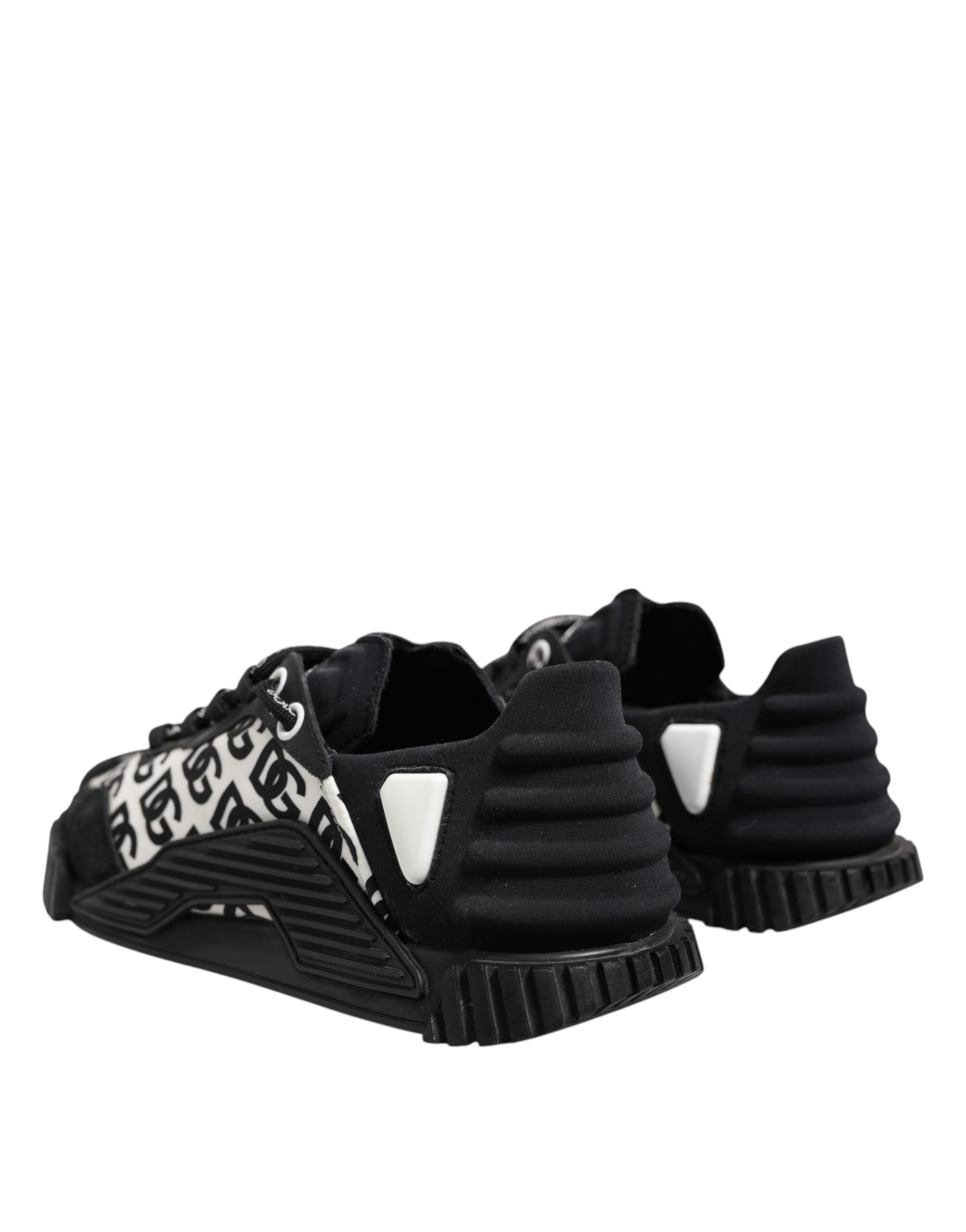 Dolce & Gabbana Black Logo Lace Up Low Top NS1 Sneakers Shoes