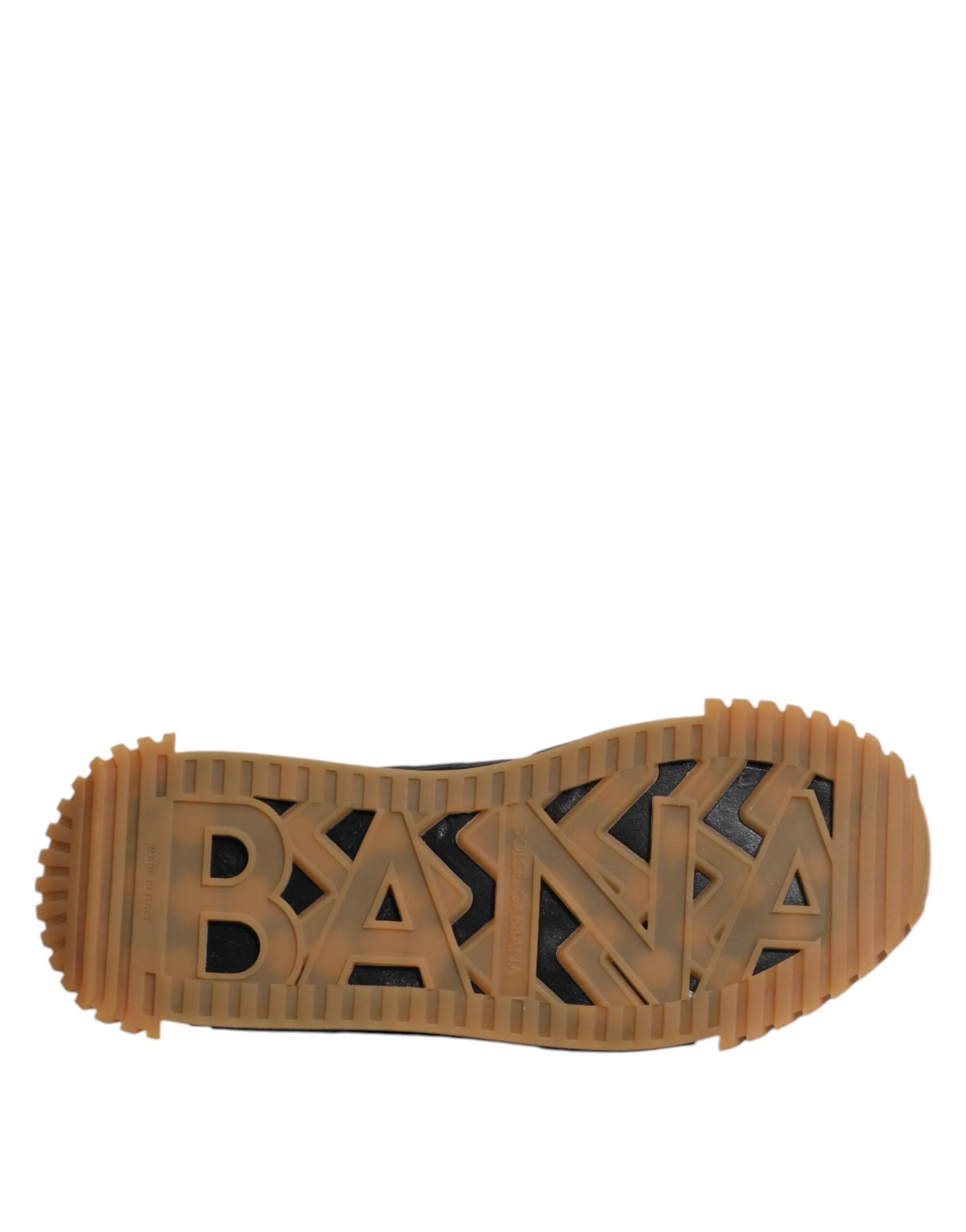 Dolce & Gabbana Black Brown Lace Up Low Top NS1 Sneakers Shoes