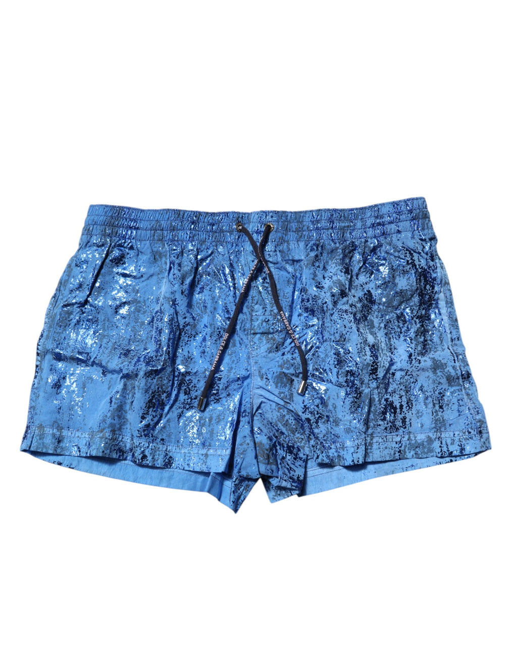 Dolce & Gabbana Blue Logo Drawstring Beachwear Shorts Swimwear
