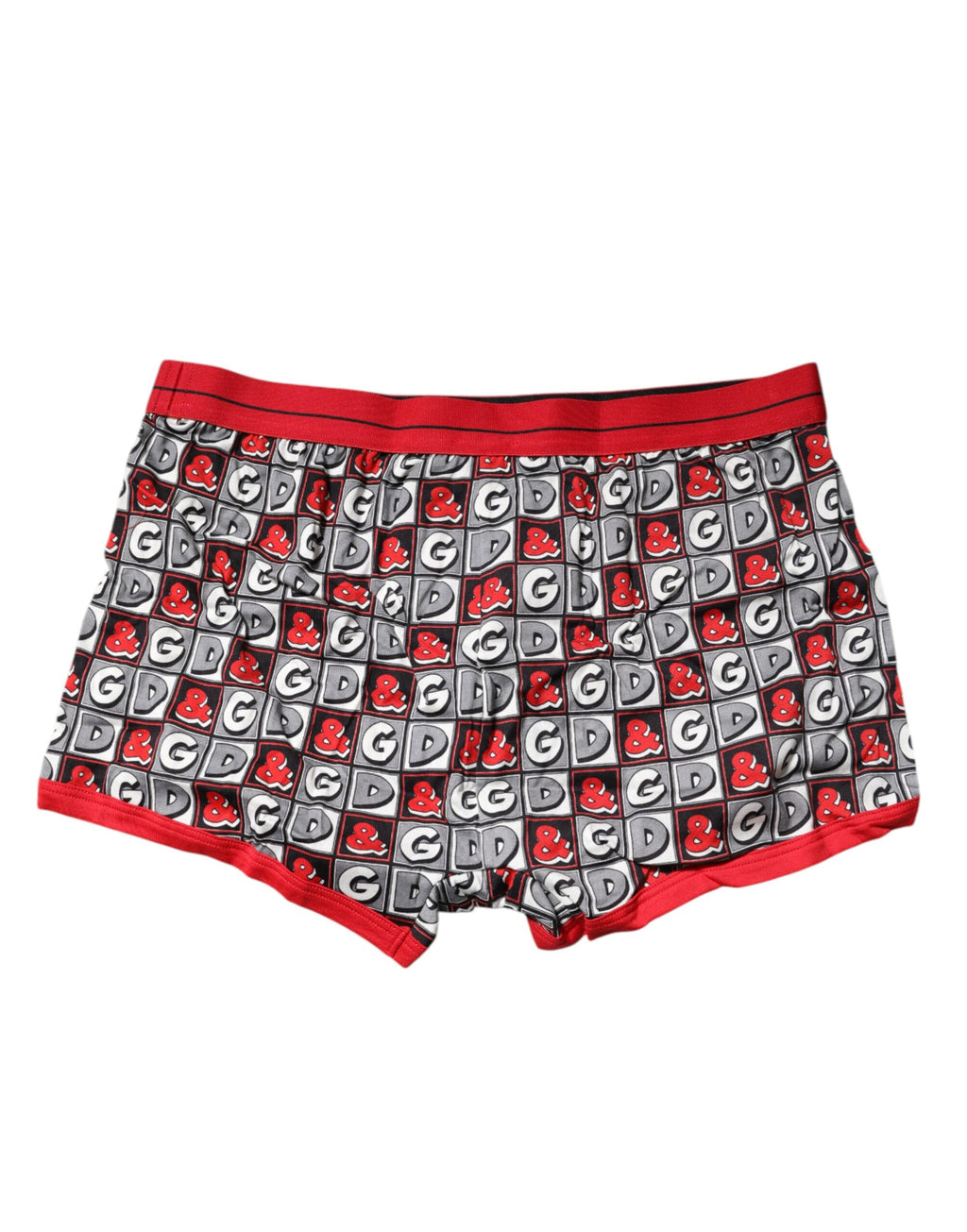 Dolce & Gabbana Red Cotton Logo Print Regular Boxer Underwear