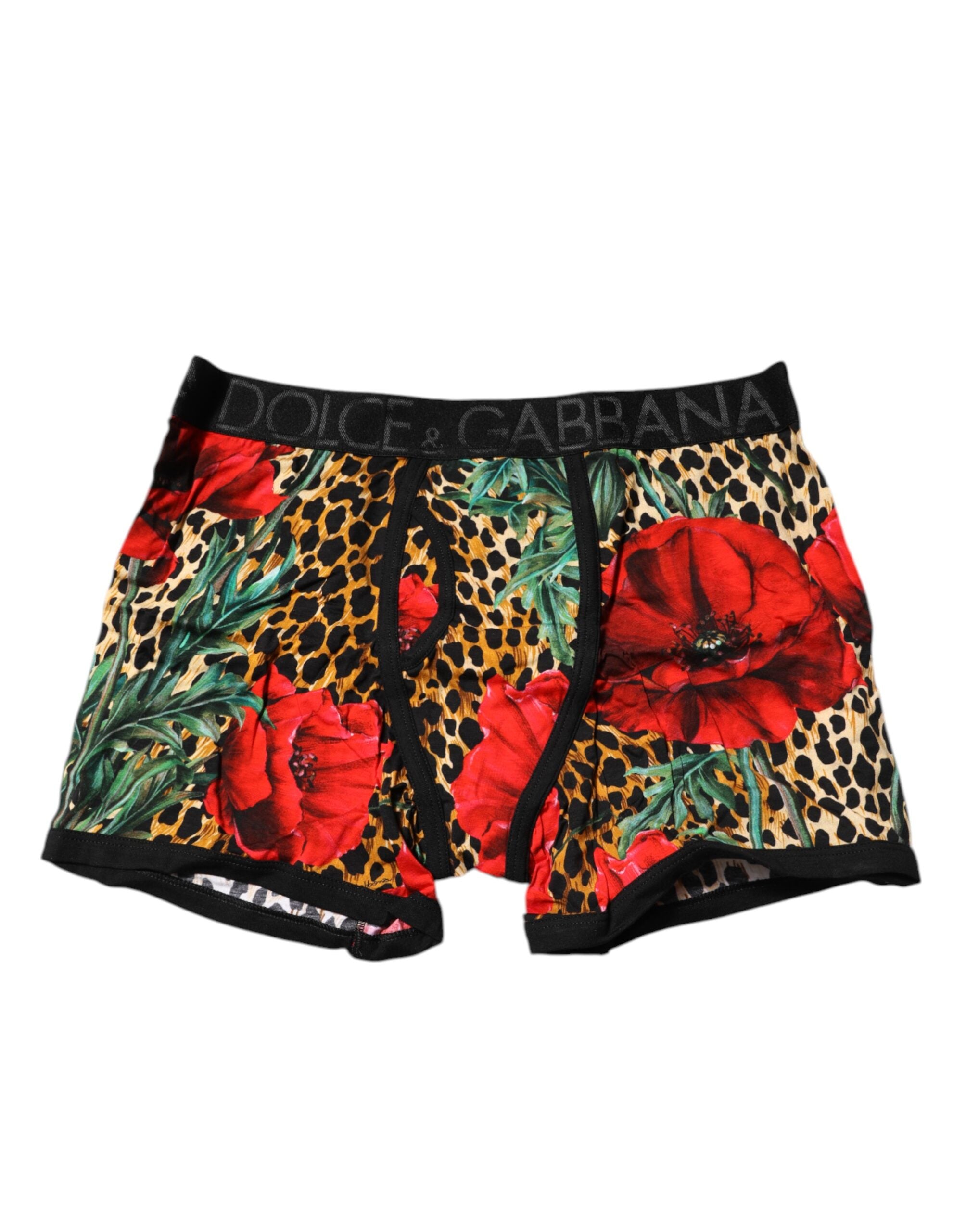 Dolce & Gabbana Brown Leopard Print Regular Boxer Underwear