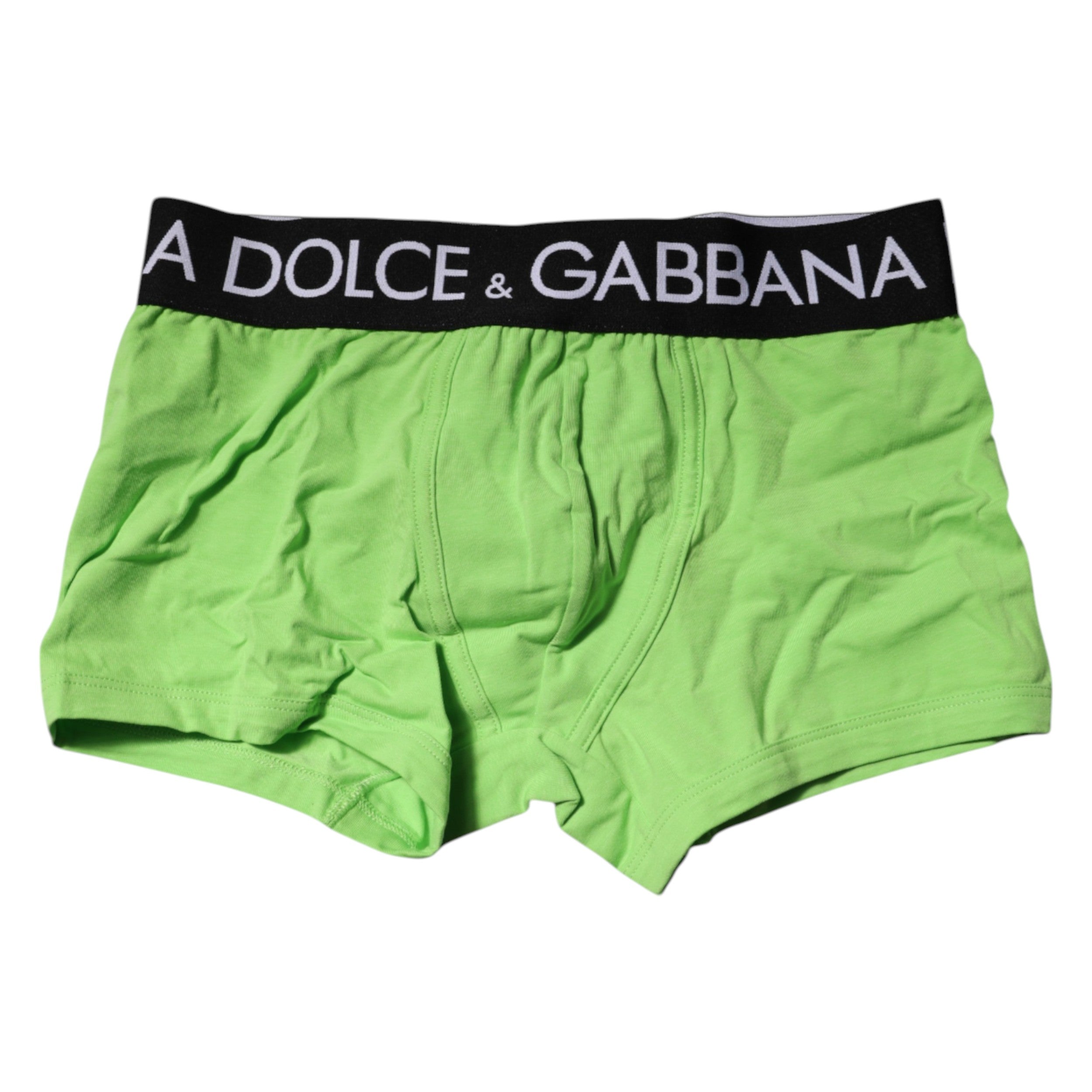 Dolce & Gabbana Green Cotton Regular Men Boxer Brief Underwear