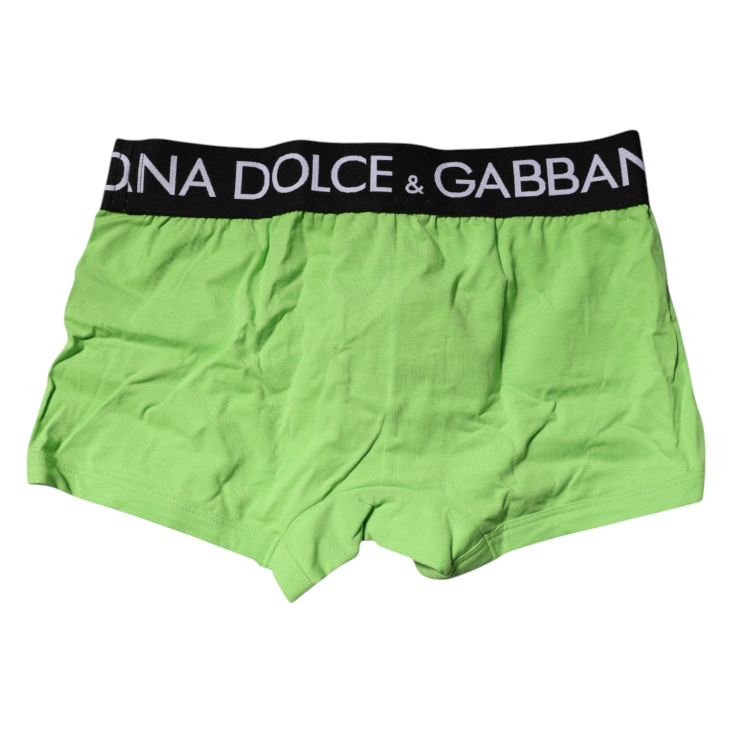 Dolce & Gabbana Green Cotton Regular Men Boxer Brief Underwear
