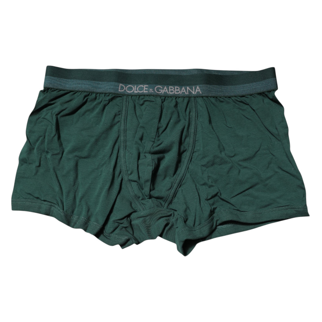 Dolce & Gabbana Green Cotton Regular Men Boxer Brief Underwear