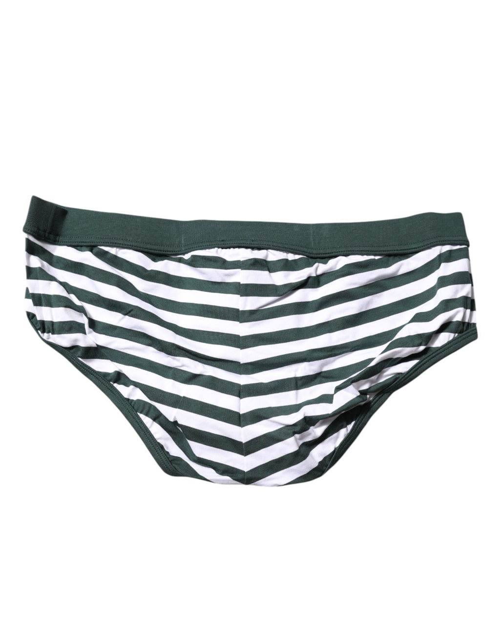 Dolce & Gabbana Green White Striped Men Regular Brief Underwear