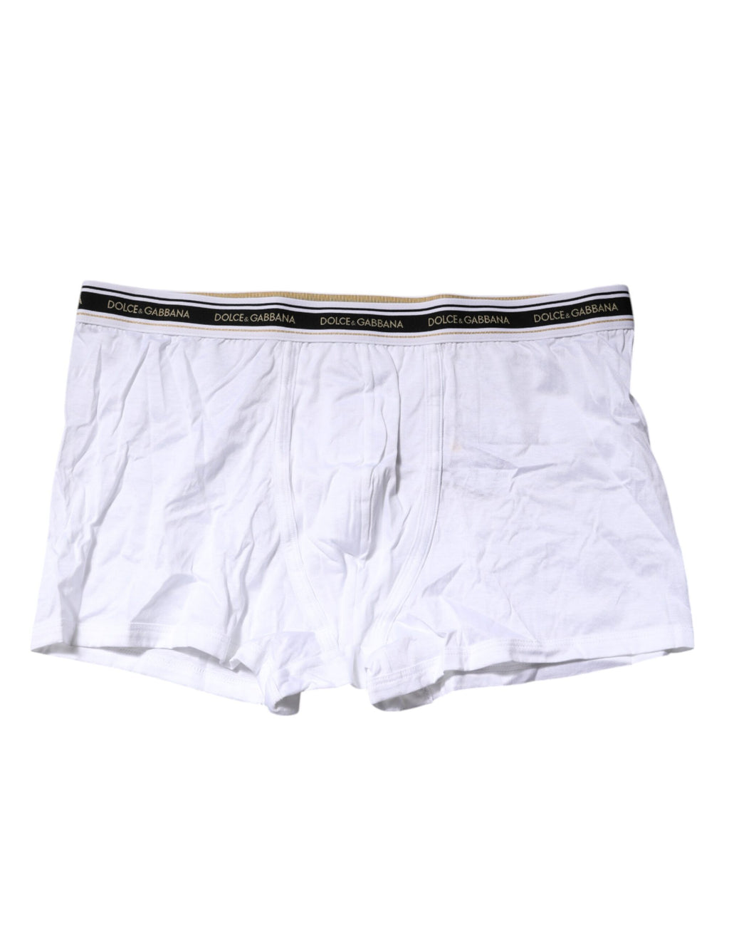 Dolce & Gabbana White Cotton Stretch Regular Boxer Underwear