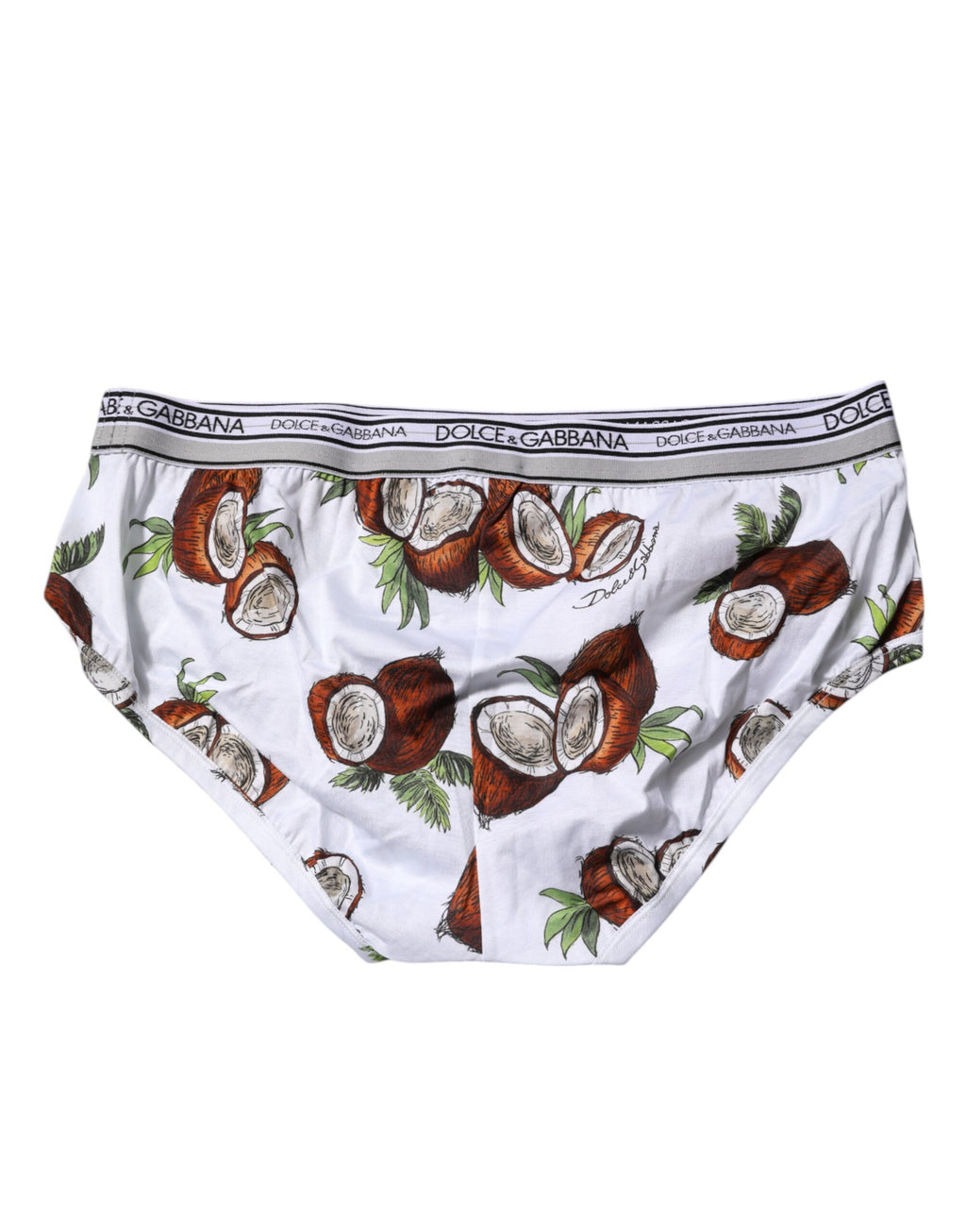 Dolce & Gabbana White Coconut Printed Regular Brief Underwear
