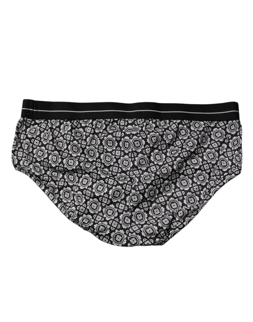 Dolce & Gabbana Black White Patterned Regular Brief Underwear