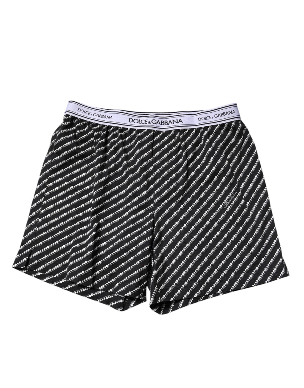Dolce & Gabbana Black White Cotton Men Boxer Shorts Underwear
