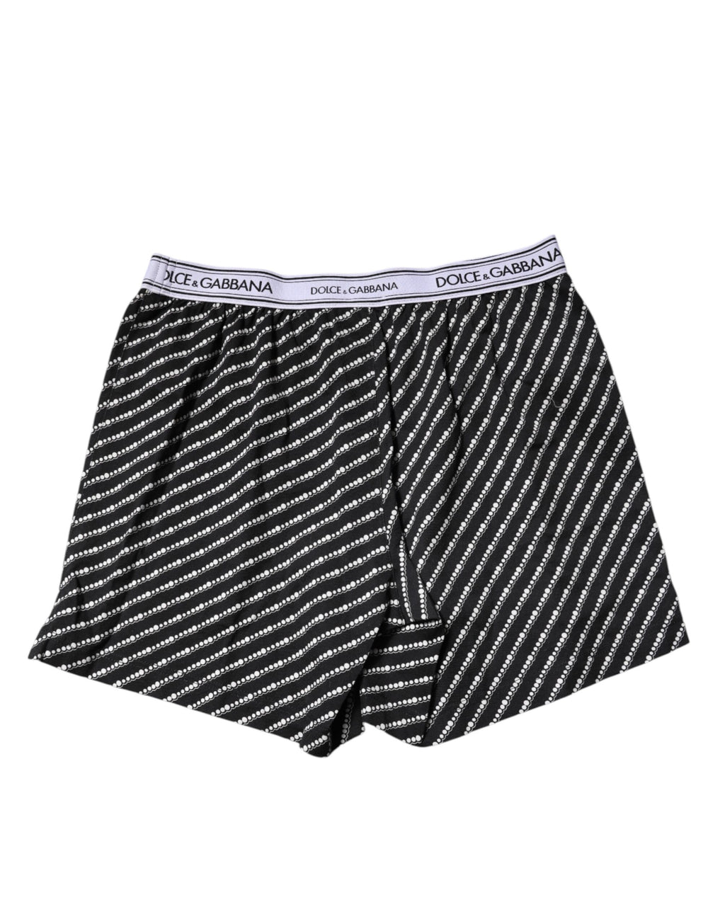 Dolce & Gabbana Black White Cotton Men Boxer Shorts Underwear