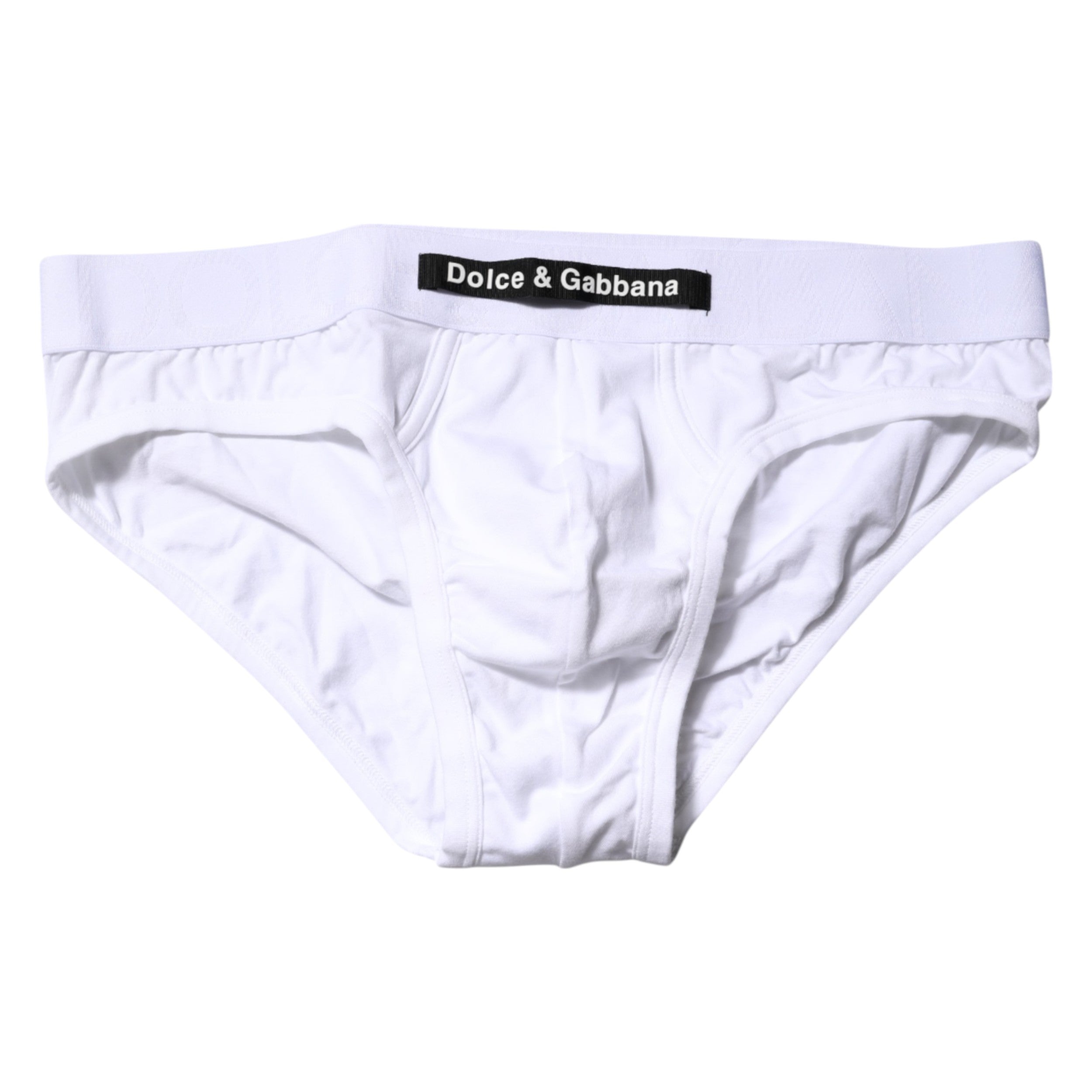 Dolce & Gabbana White Cotton Stretch Regular Brief Underwear