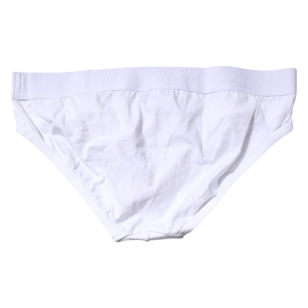 Dolce & Gabbana White Cotton Stretch Regular Brief Underwear
