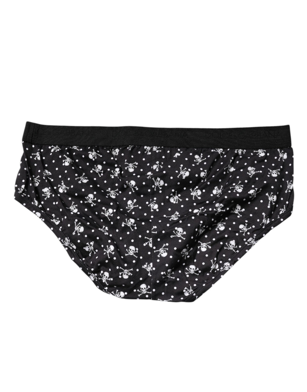 Dolce & Gabbana Black Cotton Printed Regular Brief Underwear