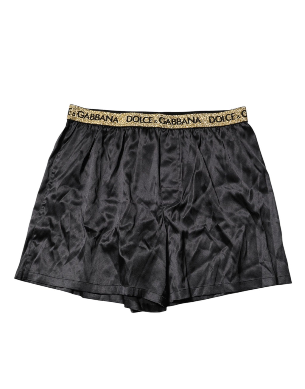 Dolce & Gabbana Black Logo Waist Regular Boxer Shorts Underwear
