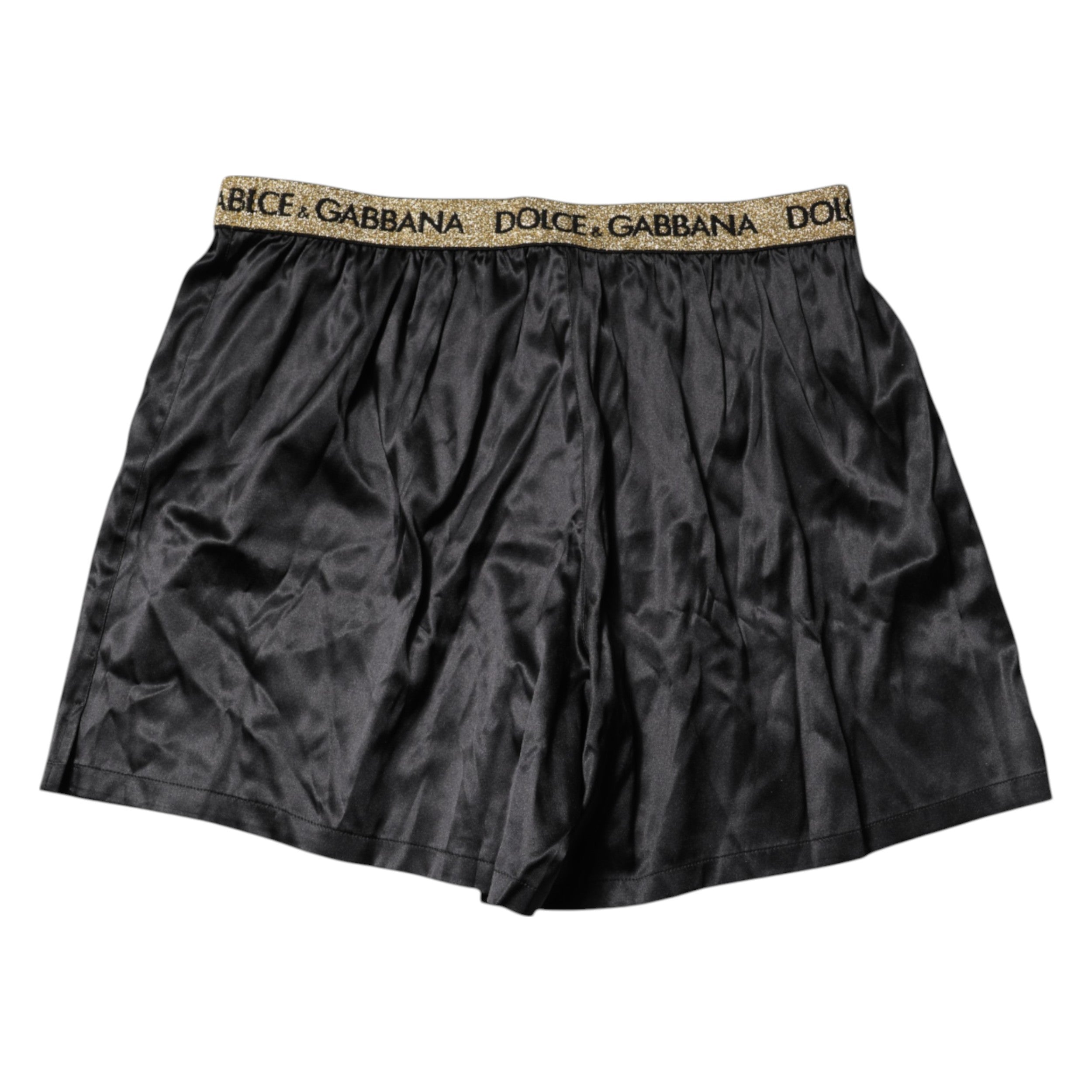 Dolce & Gabbana Black Logo Waist Regular Boxer Shorts Underwear