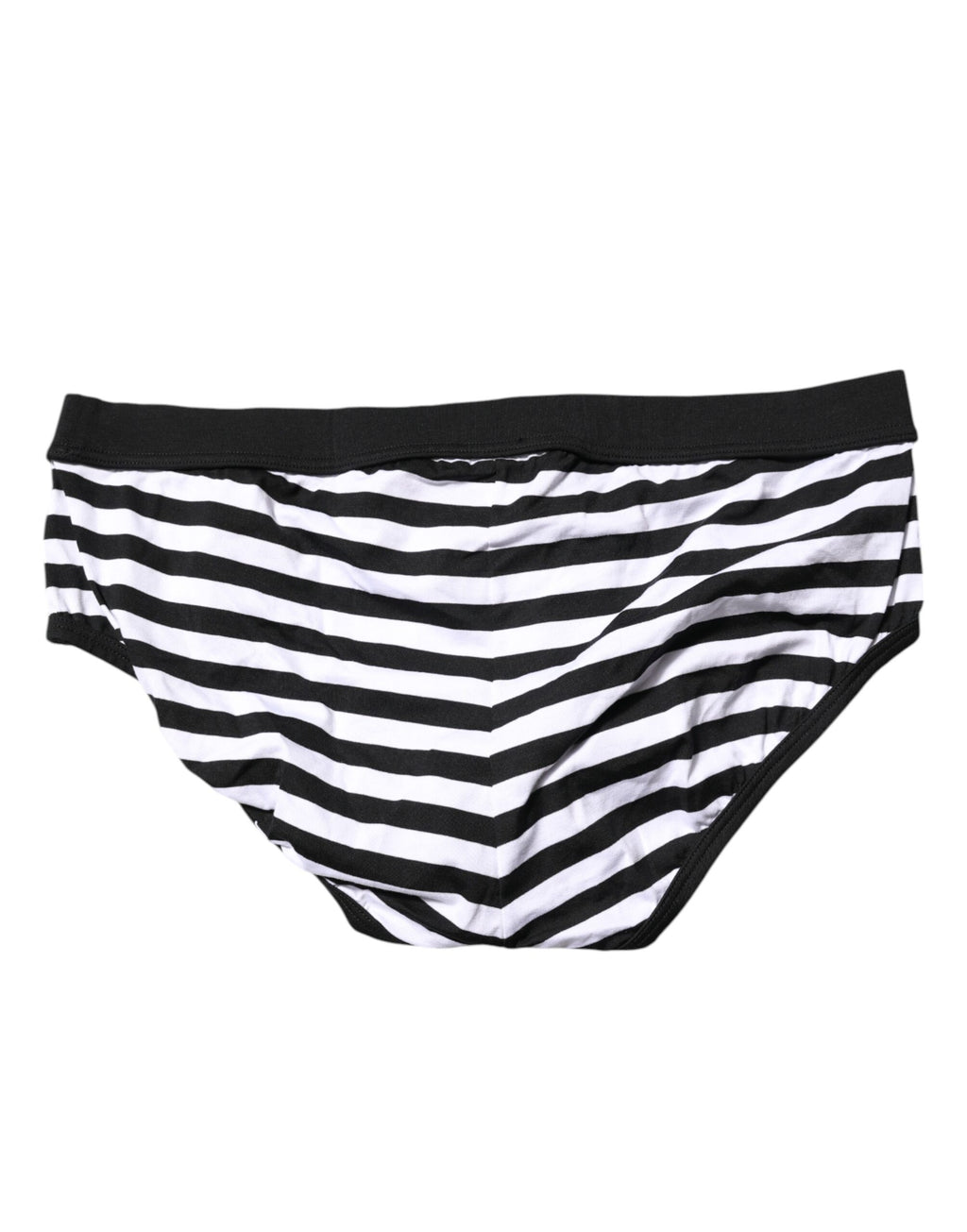 Dolce & Gabbana Black White Striped Men Regular Brief Underwear